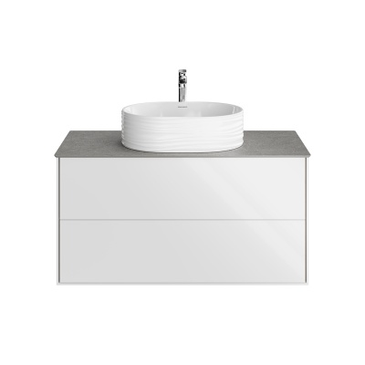 Тумба PLAZA Modern подвесная с ящиками 100, белая