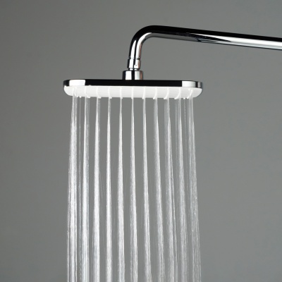 Душевая колонна квадратная FONTE на 2 потока без смесителя, хром