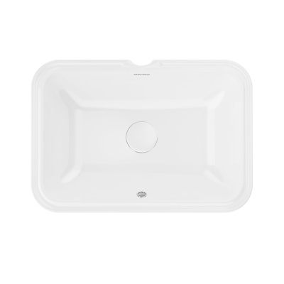 Раковина PLAZA встраиваемая снизу 55, белая глянцевая Раковина PLAZA встраиваемая снизу 55, белая глянцевая