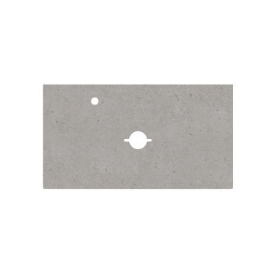 Столешница из керамогранита для раковин SAFI Риккарди 90 см, серый светлый матовый