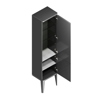 Пенал POMPEI напольный\подвесной 150, черный глянцевый Пенал POMPEI напольный\подвесной 150, черный глянцевый