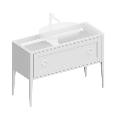 Тумба PLAZA Classic Neo напольная с ящиками 120, белая матовая Тумба PLAZA Classic Neo напольная с ящиками 120, белая матовая