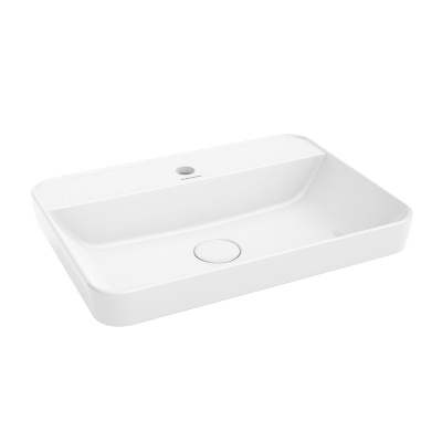 Раковина PLAZA встраиваемая сверху 55, белая глянцевая