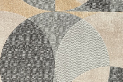 Обои виниловые на флизелиновой основе Шафран мотив, черный, круги Обои виниловые на флизелиновой основе Шафран мотив, черный, круги