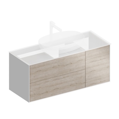 Тумба PLAZA Modern подвесная с ящиками 120, дуб Орегон Тумба PLAZA Modern подвесная с ящиками 120, дуб Орегон