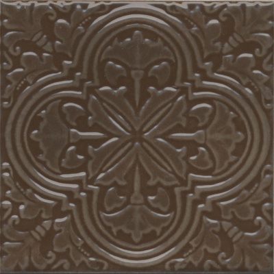 Декор Фес коричневый глянцевый 15x15x0,69