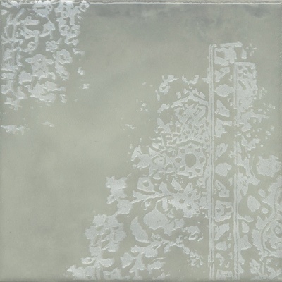 Декор Адриатика 3 зелёный глянцевый 20x20x0,69