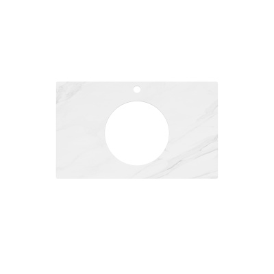 Столешница из керамогранита для накладных раковин, Монте Тиберио 80 см, белый натуральный Столешница из керамогранита для накладных раковин, Монте Тиберио 80 см, белый натуральный