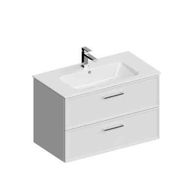 Тумба PIANO Classic подвесная 85, ясень белый матовая