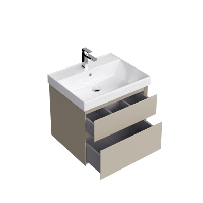 Тумба CUBO подвесная с ящиками 60, лимо матовая Тумба CUBO подвесная с ящиками 60, лимо матовая