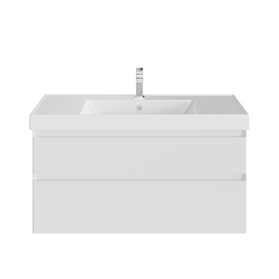 Тумба CUBO подвесная с ящиками 100, белая матовая Тумба CUBO подвесная с ящиками 100, белая матовая