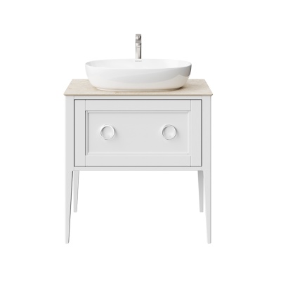 Тумба PLAZA Classic Neo напольная с ящиками 80, белая матовая Тумба PLAZA Classic Neo напольная с ящиками 80, белая матовая