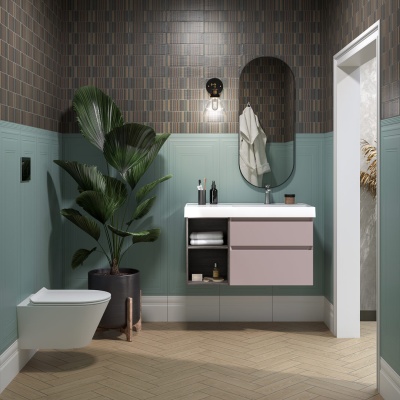 Раковина CUBO правая подвесная\мебельная 90, белая глянцевая Раковина CUBO правая подвесная\мебельная 90, белая глянцевая