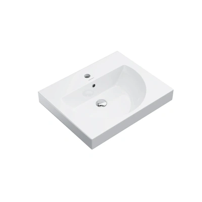 Комплект с тумбой BUONGIORNO PLUS 60 см и раковиной BUONGIORNO, белый глянцевый-дуб кантри