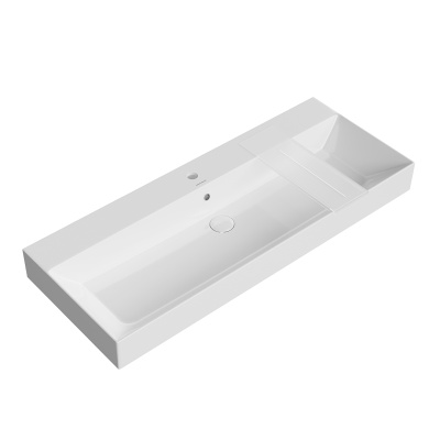 Раковина GRANDE мебельная\подвесная 120, белая глянцевая Раковина GRANDE мебельная\подвесная 120, белая глянцевая