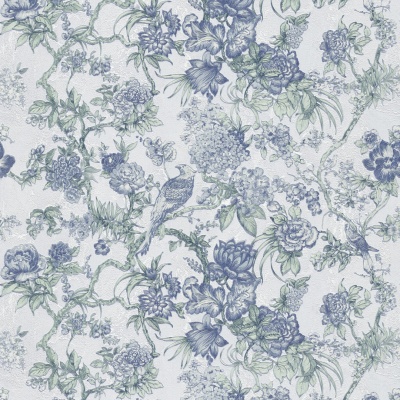 Обои виниловые Азулежу мотив, светло-голубой