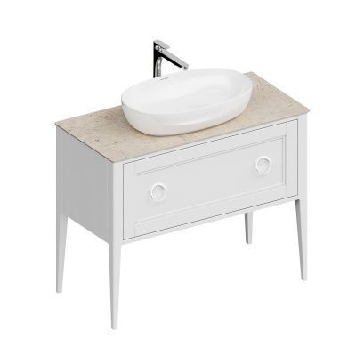 Тумба PLAZA Classic Neo напольная с ящиками 100, белая матовая Тумба PLAZA Classic Neo напольная с ящиками 100, белая матовая