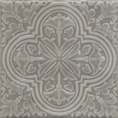 Декор Фес серый глянцевый 15x15x0,69