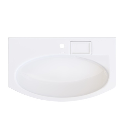 Раковина RIVA мебельная с крепежом 80, белая глянцевая Раковина RIVA мебельная с крепежом 80, белая глянцевая