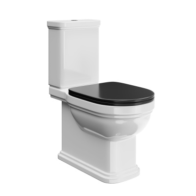 Сиденье POMPEI для напольного унитаза, черное глянцевое Сиденье POMPEI для напольного унитаза, черное глянцевое