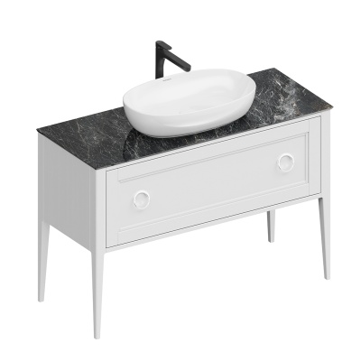 Тумба PLAZA Classic Neo напольная с ящиками 120, белая матовая Тумба PLAZA Classic Neo напольная с ящиками 120, белая матовая