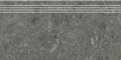 Ступень Чеппо ди Гре антрацит матовый обрезной 30x60x0,9