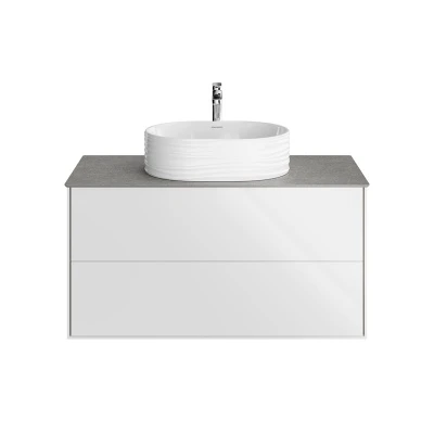 Тумба PLAZA Modern подвесная с ящиками 100, белая