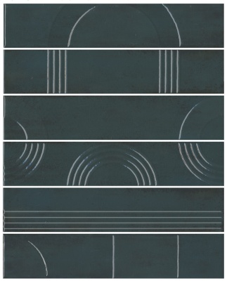 Панно Мажорель зелёный тёмный глянцевый (из 6 частей 6х28,5) 36x28,5x1 Панно Мажорель зелёный тёмный глянцевый (из 6 частей 6х28,5) 36x28,5x1