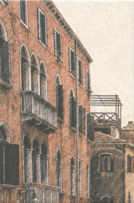 Панно Золотой пляж Venezia матовый (из 8 ч. разм. 20х30) 80x60x0,69