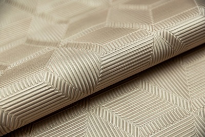 Обои виниловые Геометрия мотив, бежевый, золотой