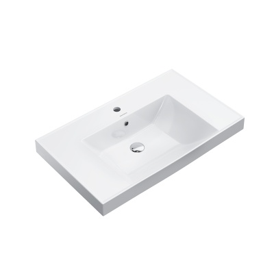 Раковина CUBO подвесная\мебельная 80, белая глянцевая Раковина CUBO подвесная\мебельная 80, белая глянцевая