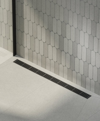 Душевой лоток smart с перфорированной решеткой черный, 85 см Душевой лоток smart с перфорированной решеткой черный, 85 см