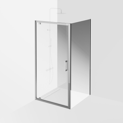 Душевая боковая панель VETRO, 100х195, хром