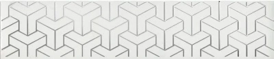 Бордюр Ломбардиа белый матовый 25x5,4x0,8