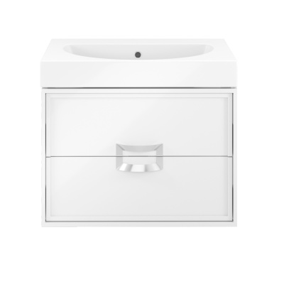 Тумба CANALETTO подвесная с ящиками 60, белая глянцевая