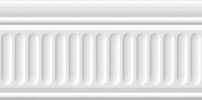 Бордюр Бланше белый структура глянцевый 20x9,9x0,92