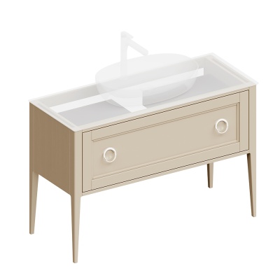 Тумба PLAZA Classic NEO напольная 1+1 ящик 120, капучино матовый