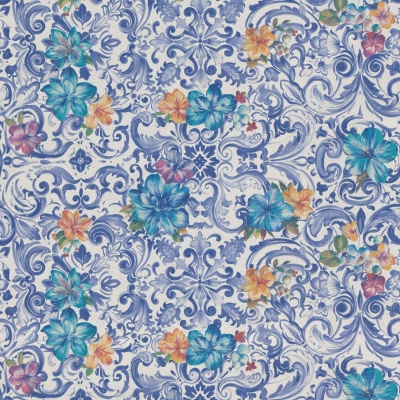 Обои виниловые Азулежу мотив, цветной Обои виниловые Азулежу мотив, цветной