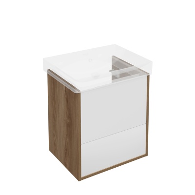 Тумба PRO подвесная 2 ящика 55, вяз