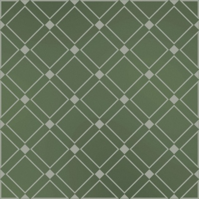 Декор Бахия 1 зелёный глянцевый 9,8x9,8x0,7