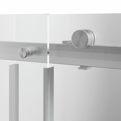 Душевая дверь CRISTALLO, раздвижная с функцией soft close, 120х210, брашированный никель Душевая дверь CRISTALLO, раздвижная с функцией soft close, 120х210, брашированный никель