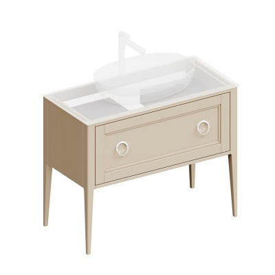 Тумба PLAZA Classic Neo напольная с ящиками 100, капучино матовая Тумба PLAZA Classic Neo напольная с ящиками 100, капучино матовая