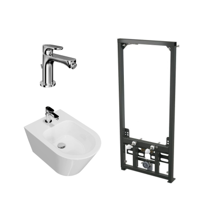 Комплект с подвесным биде PLAZA Modern и смесителем OLE