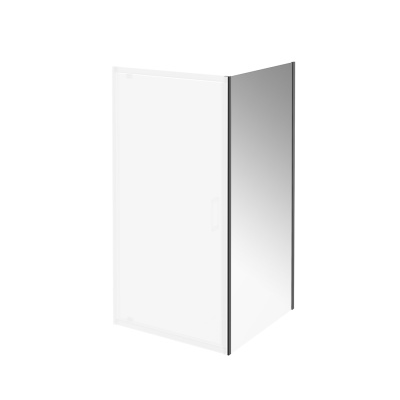 Душевая боковая панель VETRO, 100х195, матовый черный