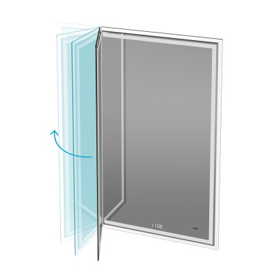 Зеркало TECNO M 65 с поворотной дверцей, подсветкой и функцией антизапотевание, белое Зеркало TECNO M 65 с поворотной дверцей, подсветкой и функцией антизапотевание, белое