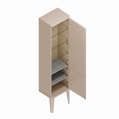 Пенал POMPEI напольный\подвесной 150, камео бежевый глянцевый Пенал POMPEI напольный\подвесной 150, камео бежевый глянцевый