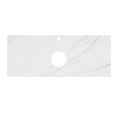 Столешница из керамогранита для накладных раковин, Монте Тиберио 120 см, белый натуральный Столешница из керамогранита для накладных раковин, Монте Тиберио 120 см, белый натуральный