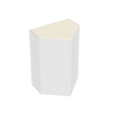 Столешница без выреза для тумбы-модуля CARAVAN 50, сливочная матовая Столешница без выреза для тумбы-модуля CARAVAN 50, сливочная матовая