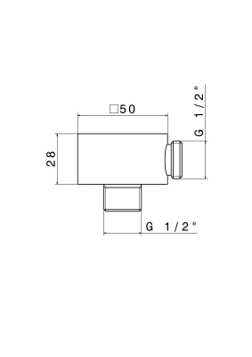 Вывод для воды FUTURA для душевого гарнитура, матовый черный Вывод для воды FUTURA для душевого гарнитура, матовый черный