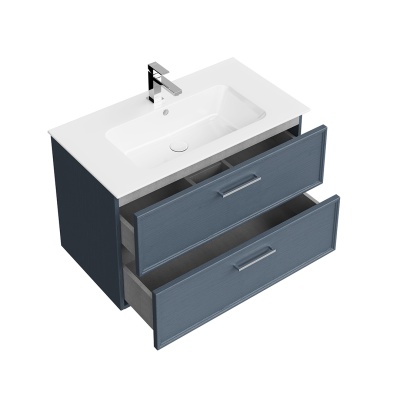 Тумба PIANO Classic подвесная 85, ясень синий матовый